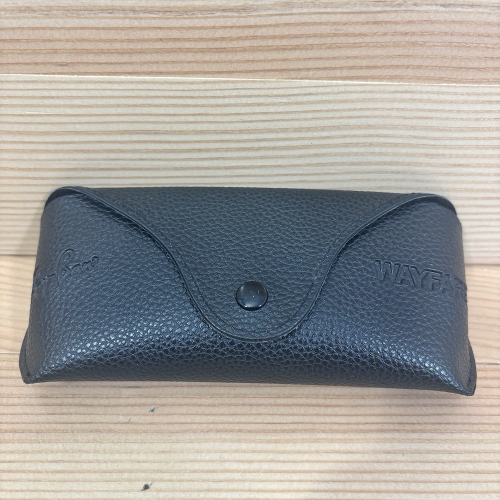 Authentic Ray-Ban Wayfarer Leather Pebbled Case Snap Closure Case ONLY
